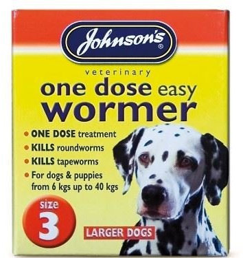 (10 Pack) Johnson's Vet - Easy Dose Wormer Size 3 Large Dog 4 Tabs