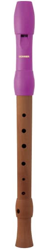 HOHNER Blockflöte, Alegra Line, pink, deutsch, dreiteilig