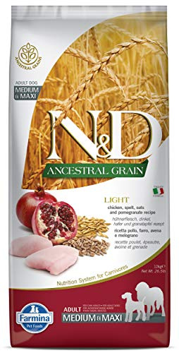 Farmina N&DHund getreidearm Huhn & Granatapfel LIGHT MEDIUM & MAXI 12 KG