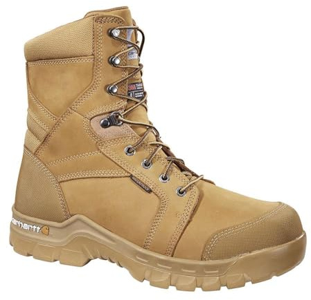 Carhartt Men's 8 Rugged Flex Insulated Waterproof Work Boot CMF8058, Wheat, 13M
