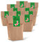 Logbuch-Verlag 25 weihnachtliche Papiertüten mit Boden 14 x 22 x 5,6 cm + Weihnachtssticker mit Nikolausstrumpf - Verpackung Nikolausgeschenk