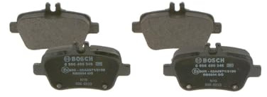 BOSCH Bremsbelagsatz, Scheibenbremse 0986495348 | Kompatibel mit: MERCEDES-BENZ A-CLASS, B-CLASS Sports Tourer, CLA Coupe, CLA Shooting Brake, GLA-CLASS, SLC, SLK