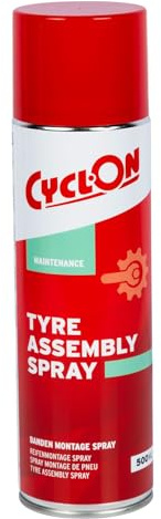 CyclOn Tyre Assembly Spray | Easy Tyre Fitting Spray for Bicycle Outer Tyres | Suitable for Tubeless & Standard Tyres | Fast & Damage‑Free Installation | 500ml