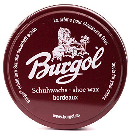 Burgol - Schuhpflegesets mit Schuhwachs - shoe wax 100 ml Blechdose: Farbe: Bordeaux (2-er Set)