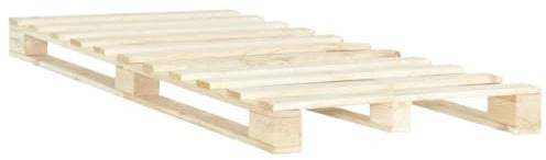 vidaXL Kiefernholz Massiv Palettenbett Massivholzbett Palettenmöbel Bett Holzbett Futonbett Bettgestell Bettrahmen Doppelbett 120x200cm