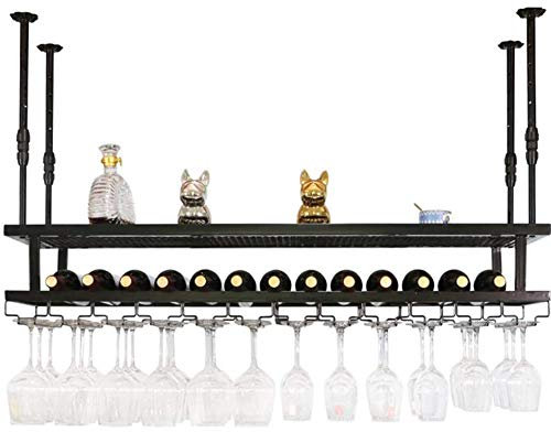 WLXW Scaffale Europeo per Bicchiere di Vino, Appendiabiti Rovesciati, Appendiabiti per la Casa, Appendiabiti per Vino, Appendiabiti per Tazze, Moderno E Semplice,80x30cm