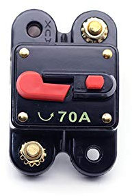 SVART Disjoncteur 70 AMP réinitialisable pour voiture 12 V DC Disjoncteur audio de voiture, réinitialisation manuelle pour système d'amplificateur de son audio de voiture, disjoncteur stéréo de voitu
