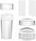 JUNEBRUSHS 2 Set Clear Silicone Nail Stamper Set Transparent Visible Body Jelly Nails Art Template Tools with Scraper for DIY Nail(Single head)