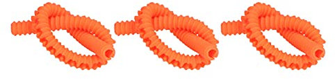 Silicone Oven Rack Guard, 3pcs Heat Resistant Oven Grill Shelf Edge Cover Protector for Oven, Microwave and Grill Racks, Protecting Your Hand Against Burns(Orange)