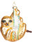 BRUBAKER Faultier Braun Gold - Handbemalte Weihnachtskugel aus Glas - Mundgeblasener Christbaumschmuck Figuren Lustig Deko Anhänger Baumkugel - 10,8 cm