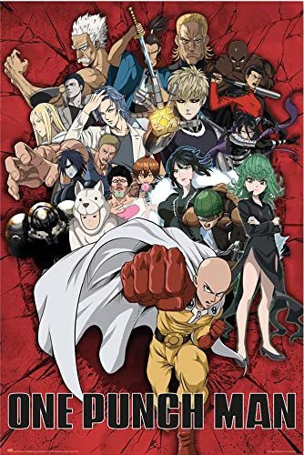 One Punch Man - Heroes - Poster Plakat Druck - Größe 61x91,5 cm