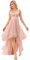 Ever-Pretty Robe d'Invité de Mariage Col V Paillettes High Low sans Manche Robe Femme