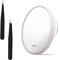 YSDYY 1 lente d'ingrandimento 10X con ventose con 2 pinzette, specchio rotondo da 13 cm, specchio portatile per trucco, rasatura, taglio sopracciglia, per uso quotidiano e in viaggio.