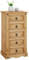 CARO-Möbel Kommode Salsa mit 5 Schubladen, Elegantes Highboard aus Kiefer massiv, Anrichte im Mexiko Landhaus Stil, Schubladenkommode mit gebeizter und gewachster Oberfläche