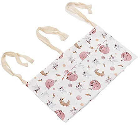 HUSHUI Hängende Aufbewahrungstasche, Babybett-Taschen-Organizer, Verstellbare Riemen, Babybett-Aufbewahrung, Hängender Krippen-Organizer mit Zwei Taschen Windeln(Stern)