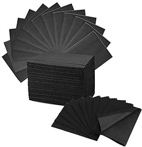 Dental Lätzchen, 125 Stück Tattoo Dental Lätzchen,3-lagig Einweg Dentalservietten, 33x45cm Tattoo Tischdecken Clean Pad Patienten Lätzchen Dental Servietten Tattoo Tablett Abdeckungen Mehrzweck