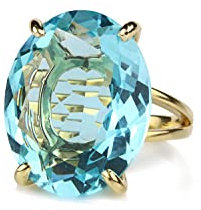 14k Geburtsstein Ringe für Frauen - 20x16mm Ovale Blau Topas im 14k Ring Gefüllt Gold Band - Jahrgang Topas Schmuck für Frauen - Handgemacht