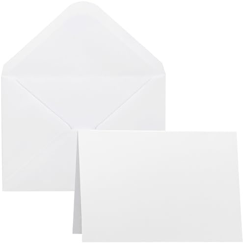56 Pack Blank Cards and Envelopes 4.2 x 6.0 inches, White Blank Note Cards Greeting Card and Envelope Set, Folded Cardstock with Envelopes for DIY Greeting Card, Thank You Card, Invitations