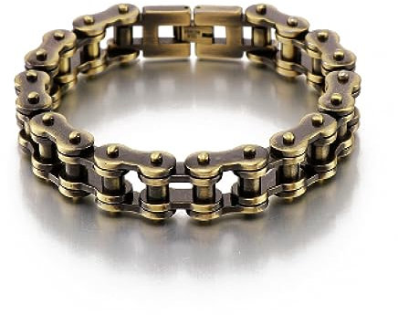 BISONBLUE Armbänder Herren Armband Geschenk Armreif Punk 12Mm Fahrradkette Armband Männer Motorrad Link 230Mm Mode