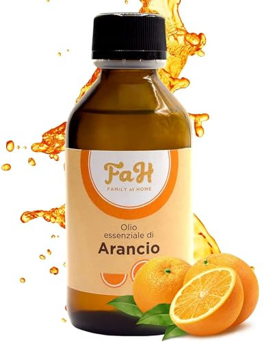Aroma di Arancia per Panettone e Dolci Lievitati, Maxi Formato 100 ml, Olio Essenziale di Arancia Alimentare, Puro e Naturale ideale per Colomba, Torte, Biscotti e Creme, Senza Glutine e Zucchero