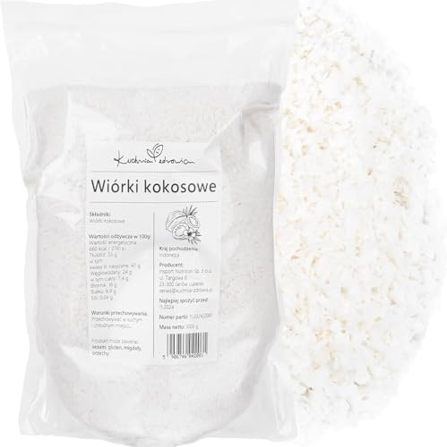 Kokosraspeln 500 g für Kuchen & Desserts – KUCHNIA ZDROWIA | Mild-süßliches kokosaroma und feine raspeln – geeignet für Kuchen, Desserts, Müsli und Porridge in der täglichen Küche