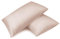 Fittia 2er-Set Satin Kissenbezug Premium Kopfkissenbezug Kissenhülle Haar- und Hautpflege Seidig mit Reißverschluss, Pfirsich Rosa, 40x80cm