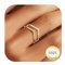 Dochais 2er Set 14K Vergoldete Zirkonia Diamant Ringe - Silber 925 Ring, Gold Damen Stapeln Daumenring & Einfacher Verlobungsring - Größe 62