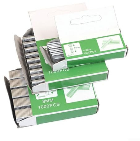 Strong U, Door, T Shaped Nails for Wood Furniture Household Use 1000 Staples (10mm)