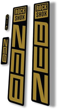 Gabel Ersatz Aufkleber kompatibel für Rock Shox Zeb R 2021 Serie Gold (matt)