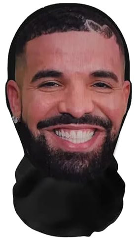 Aristo Solutions Maschera integrale realistica ispirata a Drake, con stampa 3D, traspirante, leggera e confortevole, per cosplay, feste, Halloween, carnevale e altri eventi