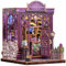 CUTEBEE Kit Book Nook DIY 3D - Casa Diorama en Miniatura para Adultos, Inserción para Estantería con Luces LED, Regalo para Amantes de los Libros y Artesanos (Librería de Astrología)