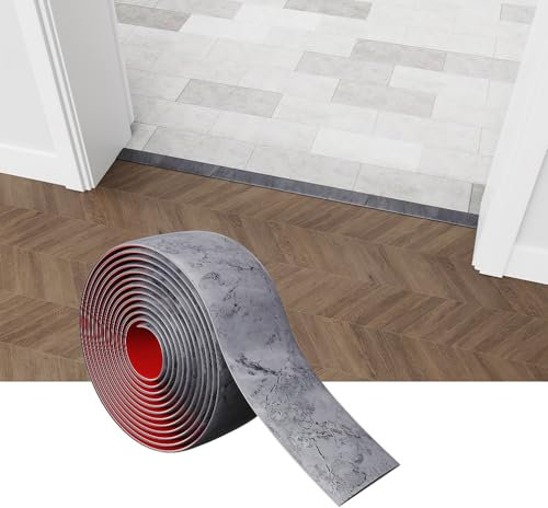 Profilé de transition épais, autocollant, pour relier les espaces du sol, seuil de tapis, carrelage (Count Grey-1M)