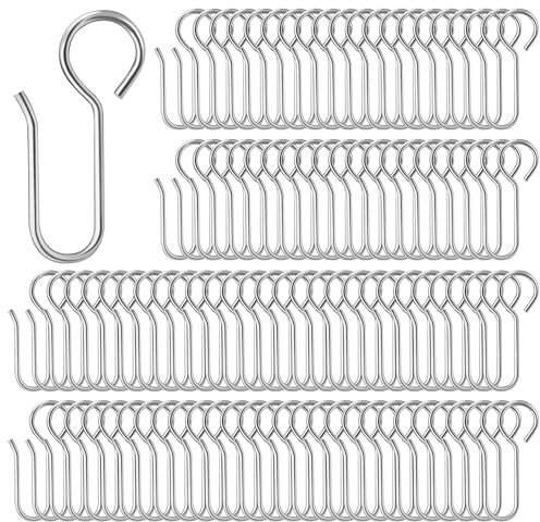 100 Pezzi Ganci Tende Metallici, Ganci per Binari per Tende da Doccia, Ideali per Tende da Finestra, Doccia, Cucina, Camera da Letto, Facili da Montare, Robusti e Resistente alla Corrosione