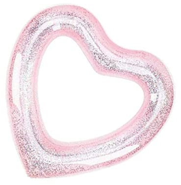 SUPVOX Anneau De Natation Piscine en Bas Âge Cœur Briller Bouée Gonflable Coeur Rose Gold PVC