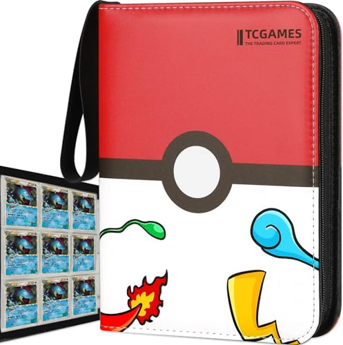 Card Binder 720 Pockets, 9-Pocket Card Holder Album with 40 Sleeves Red