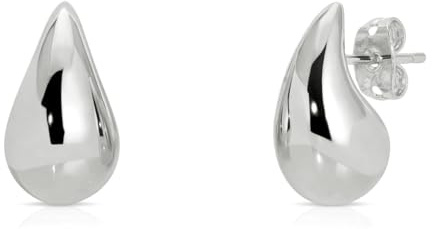 Tropfenohrringe Dupes für Frauen Dickes Gold Chunky Hoop Ohrring Wassertropfen Ohrring für Frauen Hypoallergen, Messing, Kein Edelstein