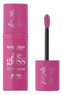 Deborah Milano - The Gloss, Lucidalabbra No Transfer, N.04 Pop Pink, Lip Gloss a Coprenza Leggera e Alta Brillantezza, 4ml