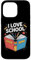 I Love School Vibrant Book Pencils Apples Case for iPhone 14 Pro Max