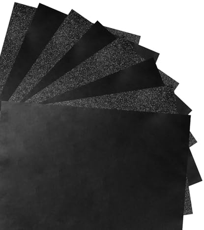 ErShiPing 100 Sheets Blak Graphite Transfer Paper,Carbon Paper for Tracing | for Wood Metal Glass Canvas Carving DIY Artist Lettering Sketching(A4/8.3 x 11.7 Inches) - Blak