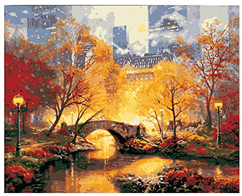 40,6 x 50,8 cm DIY Ölgemälde auf Leinwand Malen nach Zahlen Kit Sonnenuntergang Muster für Erwachsene Kinder Anfänger Handwerk Home Wall Decor Geschenk