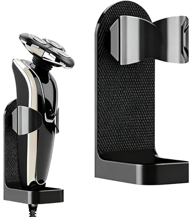 Soomuct 2PCS Rasierer Halterung Dusche, Shower Shaver Stand, Wall Mounted, Toothbrush Holder (Black).
