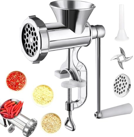 Picadora De Carne Manual | Procesador De Alimentos Manual Resistente,Picadora De Carne Para Hogar,Cocinas De Apartamento Residencia Pollo Pimiento Champiñon