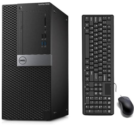 Dell Optiplex 5050 Mini Tower Ordenador de Sobremesa, Intel Core i5-6500, 16 GB de RAM, SSD 256 GB, Wi-FI, Bluetooth, teclado QWERTY americano, Windows 11 Pro (Reacondicionado)