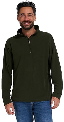 JACK PYKE Men’s Fleece Pullover Top – 160gsm Lightweight Quarter Zip Fleece Jacket, 100% Polyester, Zipped Chest Pocket, Field Jumper for Hiking, Work & Outdoor Wear, Sizes S-3XL