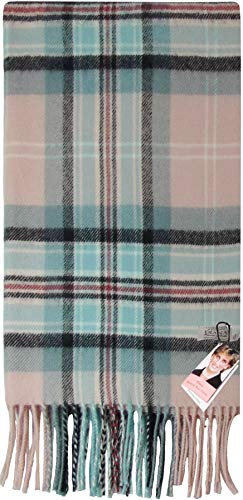 I LUV LTD Princess Diana Rose Tartan Plaid Scarf – Luxury Brushed Wool Wrap, Soft Warm Winter Shawl for Women