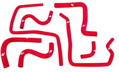 Mishimoto MMHOSE-SUB-ANC4RD Ancillary Hose Kit Compatible With Subaru WRX/STI 2001-2007 Red