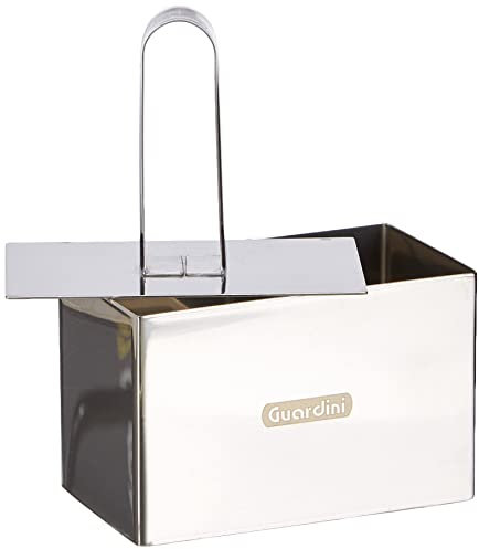 Guardini, Emporte-pièce rectangulaire avec piston 9x5 cm, Acier inoxydable, Argent