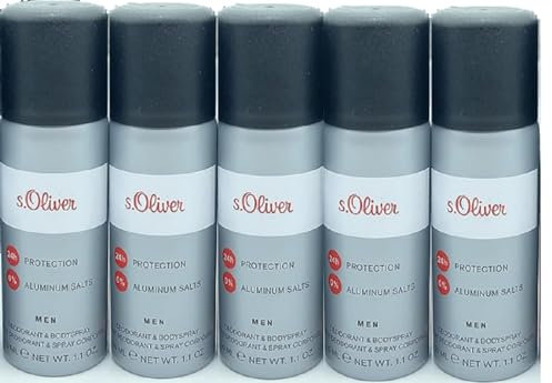 S.Oliver Man Deodorant Spray 5 x 50 ml Reisegrösse