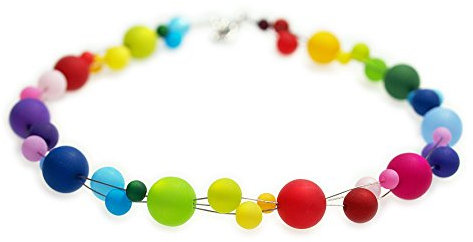 schmuckmanufaktur koenigsblau Polariskette Regenbogen Kette bunt Polarisschmuck neu & handgefertigt (46 Zentimeter)
