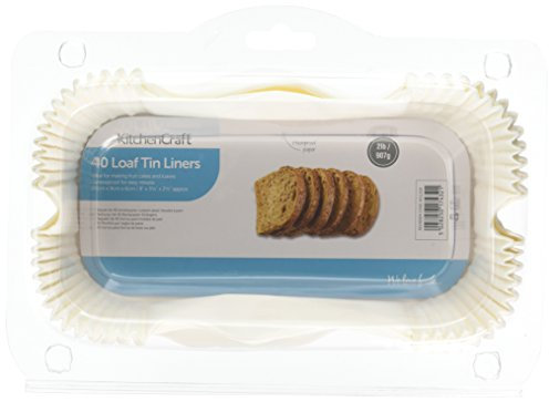 Kitchencraft 2 lb Loaf Tin Liners, Pack of 40